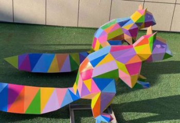 城市狐貍雕塑 風景區彩繪雕塑 抽象擺件