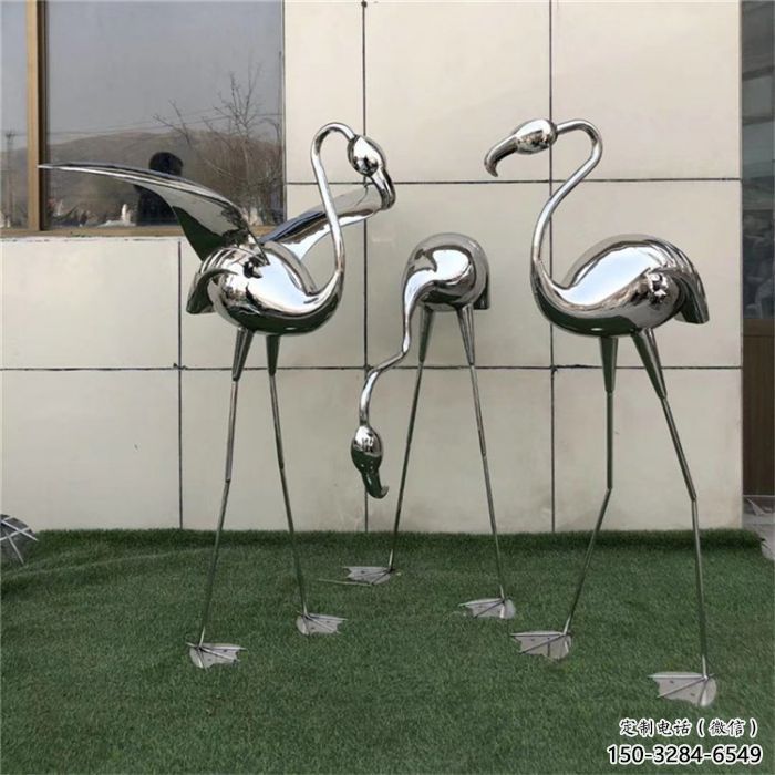 廣場(chǎng)丹頂鶴雕塑 公園仿真雕塑 抽象擺件