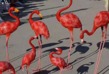 酒店火鳥雕塑 庭院仿真雕塑 彩繪小品