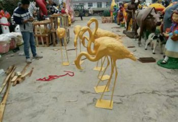 創(chuàng)意火烈鳥雕塑 步行街店門口雕塑 影視劇小品