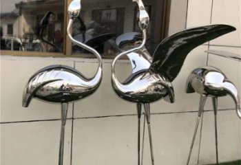 城市丹頂鶴雕塑 風景區彩繪雕塑 抽象擺件