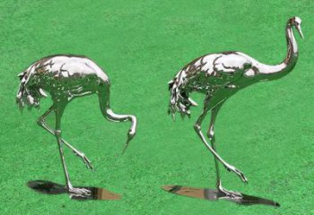 仿真丹頂鶴雕塑 店門口園林雕塑 動物小品