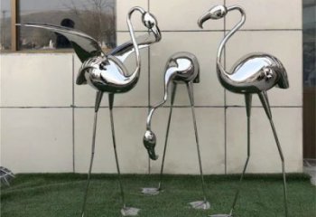 廣場丹頂鶴雕塑 公園仿真雕塑 抽象擺件