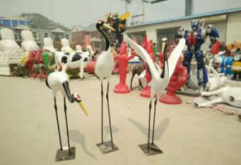 大型仙鶴雕塑 門口創意雕塑 售樓處小品