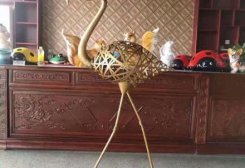 公園仙鶴雕塑 酒店門口雕塑 彩繪擺件