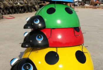 彩繪瓢蟲雕塑 仿真昆蟲動物雕塑 步行街擺件