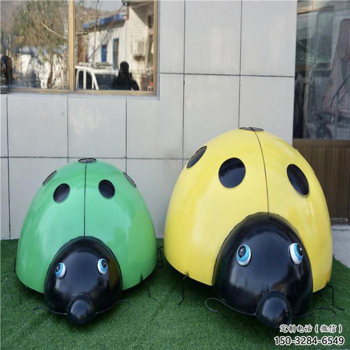 抽象瓢蟲雕塑 店門口彩繪雕塑 昆蟲擺件