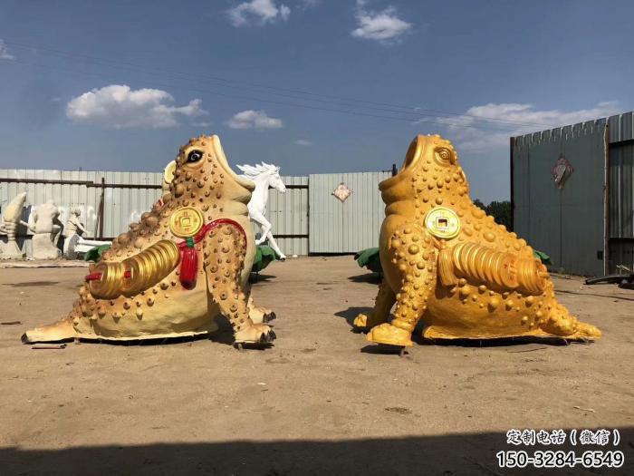 公園金蟾雕塑 酒店門口雕塑 彩繪擺件