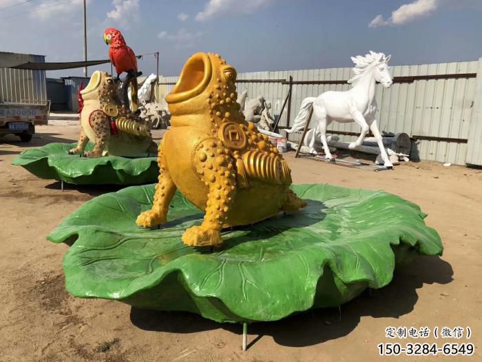 酒店金蟾雕塑 庭院仿真雕塑 彩繪小品