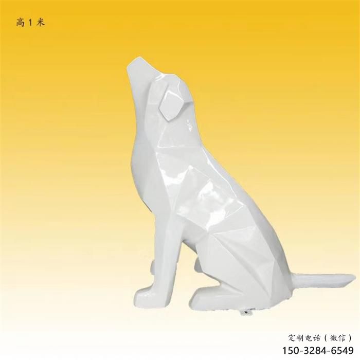 大型狼狗雕塑 步行街宣傳雕塑 仿真擺件