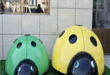 抽象瓢蟲雕塑 店門口彩繪雕塑 昆蟲擺件