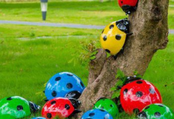 大型瓢蟲雕塑 商業(yè)街廣場雕塑 彩繪擺件