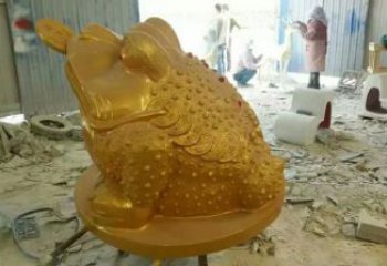 城市金蟾雕塑 風景區彩繪雕塑 抽象擺件