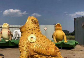 創意金蟾雕塑 步行街店門口雕塑 動物小品