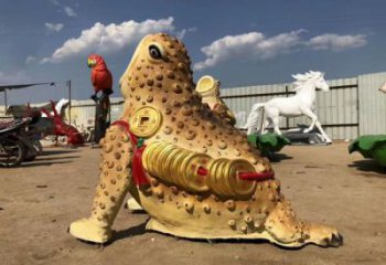 仿真金蟾雕塑 店門口園林雕塑 招財動物小品