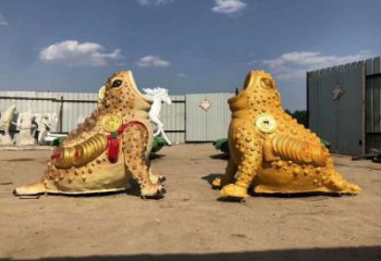 公園金蟾雕塑 酒店門口雕塑 彩繪擺件