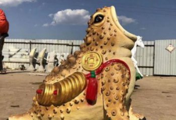 園林金蟾雕塑 田間彩繪雕塑 仿真擺件