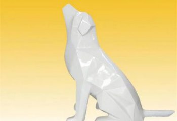 大型狼狗雕塑 步行街宣傳雕塑 仿真擺件