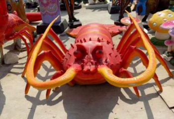 廣場(chǎng)龍蝦雕塑 公園仿真雕塑 抽象擺件