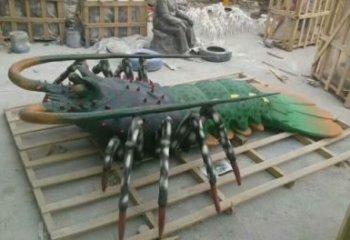 門口龍蝦雕塑 售樓處仿真雕塑 彩繪小品