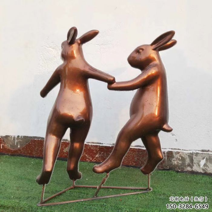 大型大白兔雕塑 步行街宣傳雕塑 仿真擺件