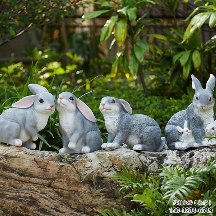 仿真大白兔雕塑 酒店公園雕塑 風景區擺件