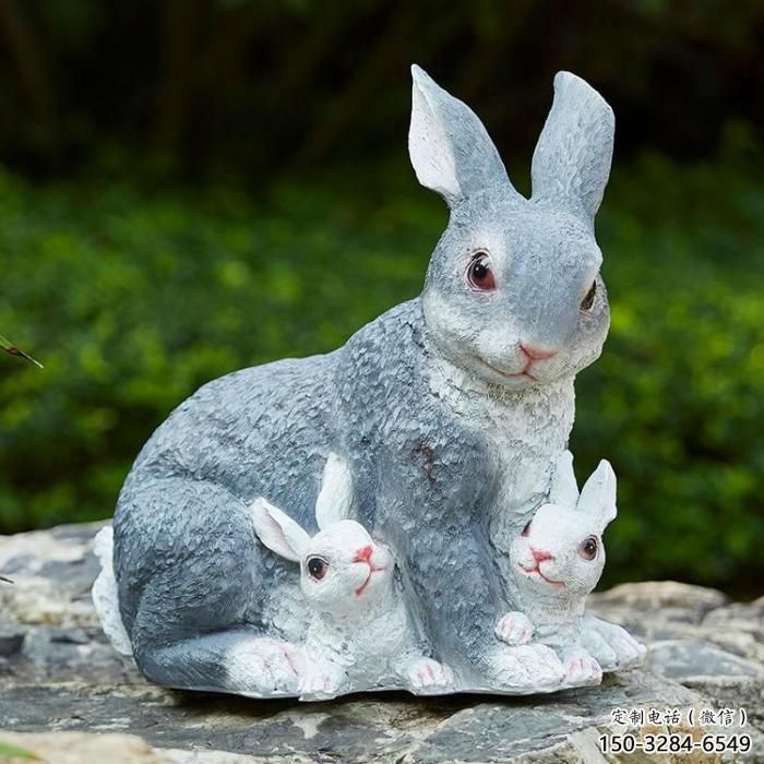 風景區大白兔雕塑 售樓處廣場雕塑 仿古擺件