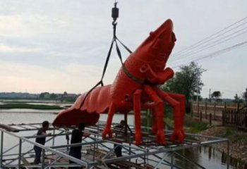 公園龍蝦雕塑 酒店門口雕塑 彩繪擺件