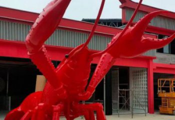 田間龍蝦雕塑 彩繪仿真雕塑 園林擺件