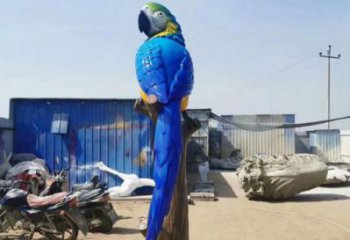 抽象鸚鵡雕塑 店門口彩繪雕塑 步行街擺件