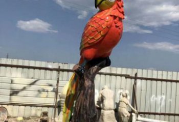創(chuàng)意鸚鵡雕塑 步行街店門口雕塑 飛鳥小品