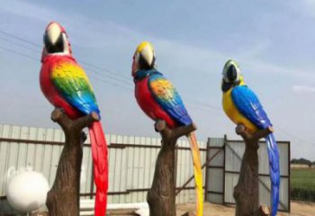 廣場鸚鵡雕塑 公園仿真雕塑 抽象擺件