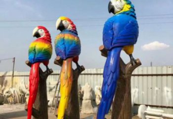 園林鸚鵡雕塑 城市廣場雕塑 步行街擺件