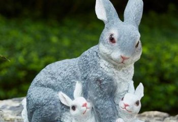 風景區大白兔雕塑 售樓處廣場雕塑 仿古擺件