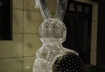 酒店兔子雕塑 庭院仿真雕塑 彩繪小品