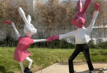 商業(yè)街兔子雕塑 售樓處雕塑 動(dòng)物擺件