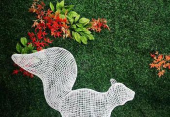 酒店松鼠雕塑 庭院仿真雕塑 彩繪小品