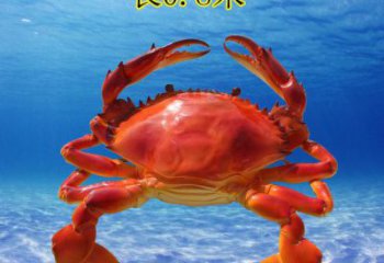 抽象螃蟹雕塑 店門口彩繪雕塑 步行街擺件