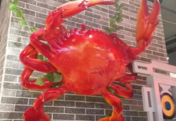 創意螃蟹雕塑 步行街店門口雕塑 動物小品