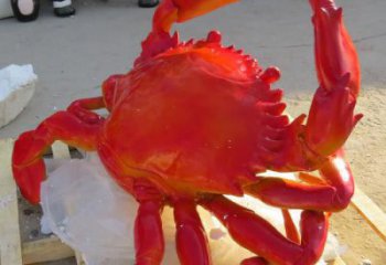 仿真螃蟹雕塑 店門口園林雕塑 動物小品