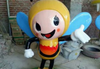 抽象蜜蜂雕塑 店門口彩繪雕塑 步行街擺件