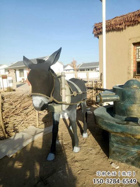仿真毛驢雕塑 店門(mén)口園林雕塑 動(dòng)物小品