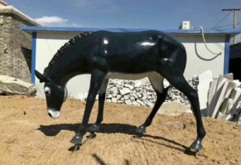 庭院毛驢雕塑 城市古銅色雕塑 音樂小品