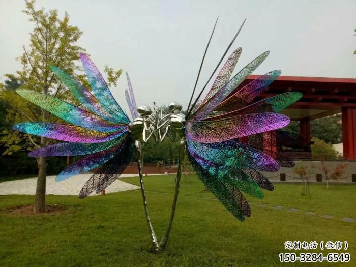 彩繪螳螂雕塑 公園動物雕塑 昆蟲小品