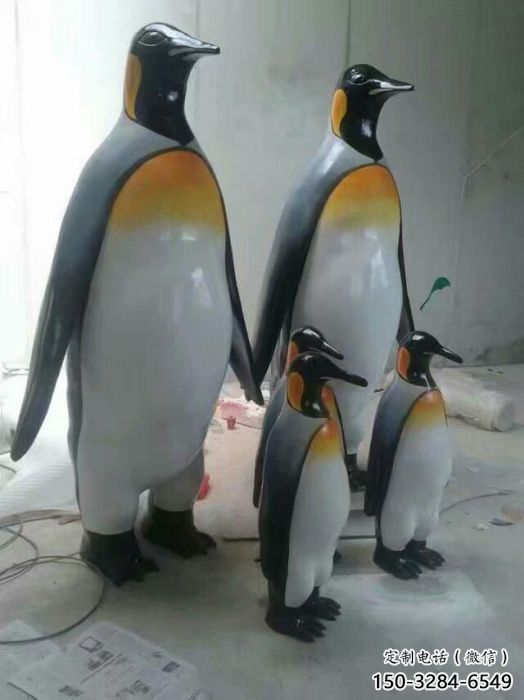 園林企鵝雕塑 風景區仿真雕塑 廣場小品