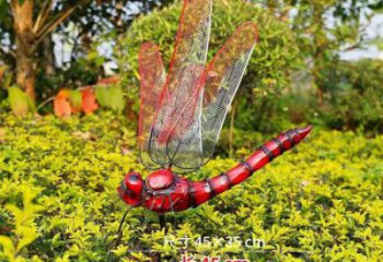 大型蜻蜓雕塑 商業(yè)街廣場(chǎng)雕塑 彩繪擺件
