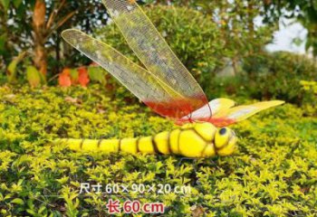 園林蜻蜓雕塑 田間彩繪雕塑 仿真擺件