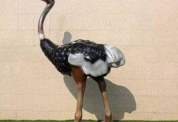 庭院鴕鳥雕塑 城市古銅色雕塑 動物小品