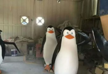 廣場企鵝雕塑 公園仿真雕塑 抽象擺件