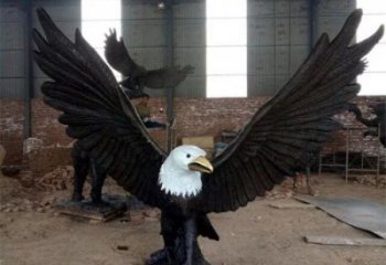 彩繪老鷹雕塑 仿真動物雕塑 步行街?jǐn)[件